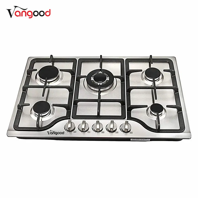 Wholesale Dealers of Pizza Oven Gas Burner -
 Stainless Steel Countertop Table Cooker Lpg Stove 5 Burner Gas Hob – Vangood Featured Image
