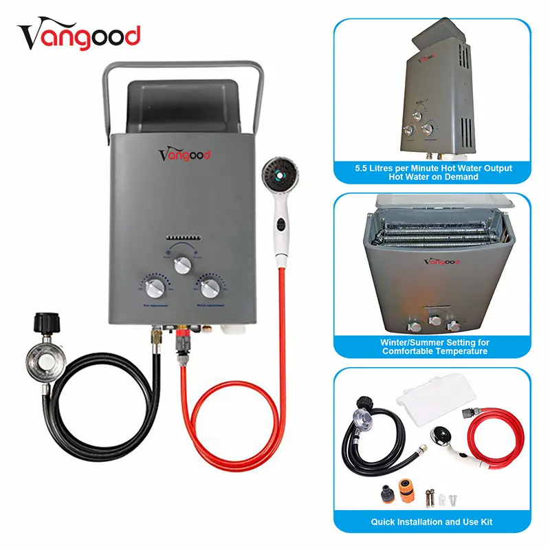 Factory Outlets Energy Efficient Water Heater -
 Camping Shower RV Caravan Outdoor Hot Bath Portable Gas Water Heater – Vangood