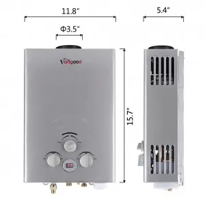 Open Flue Type 6L Water Gas Heater White Panel With Shower Head